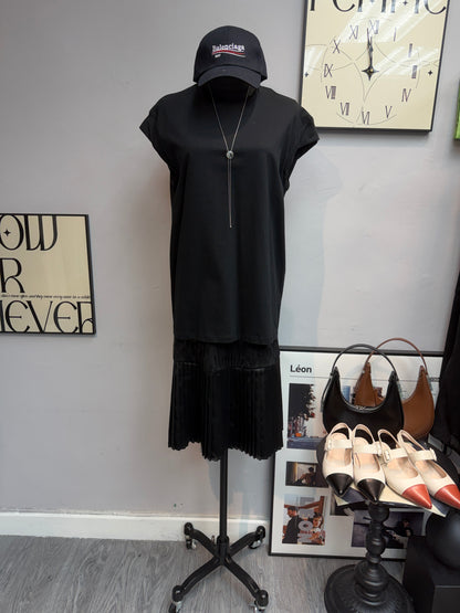 (-30%)Two tone pleated skirt