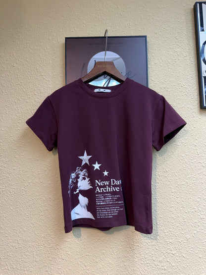 Man printed slim tee #00871