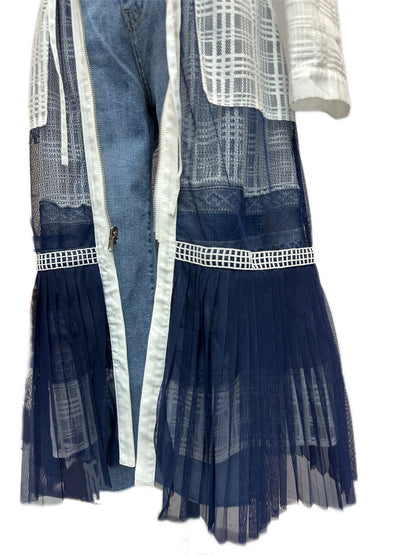 Two ways eyelet one piece jacket