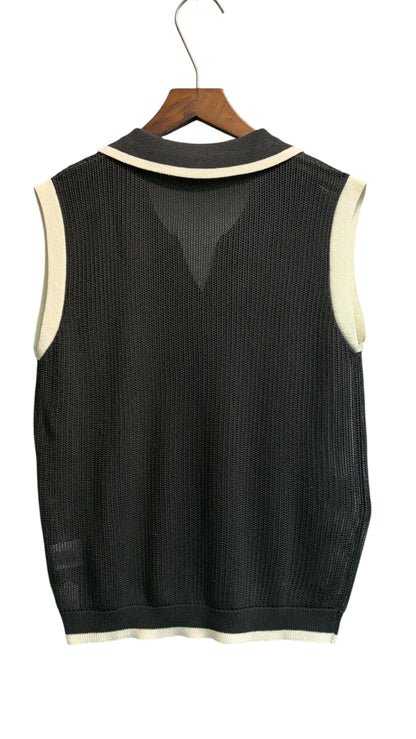 Polo sleeveless knitted #00797