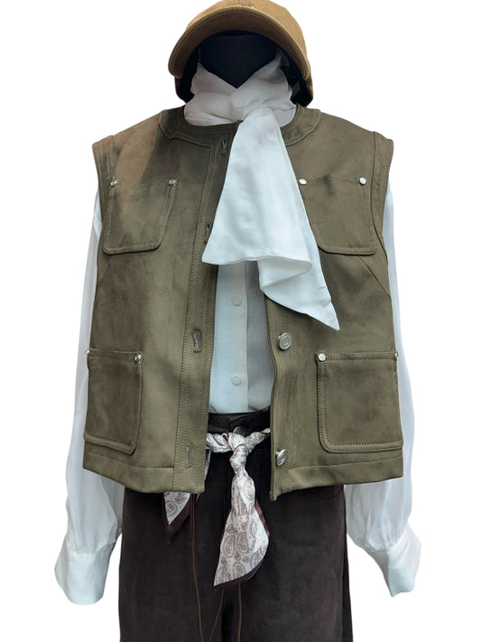 Leopard skin vest jacket