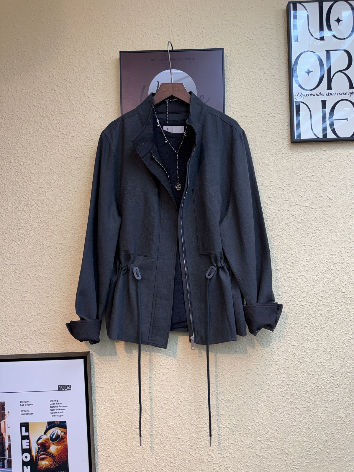 Stand collar coat #00950
