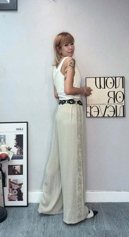 Side pleated sleeveless #00765