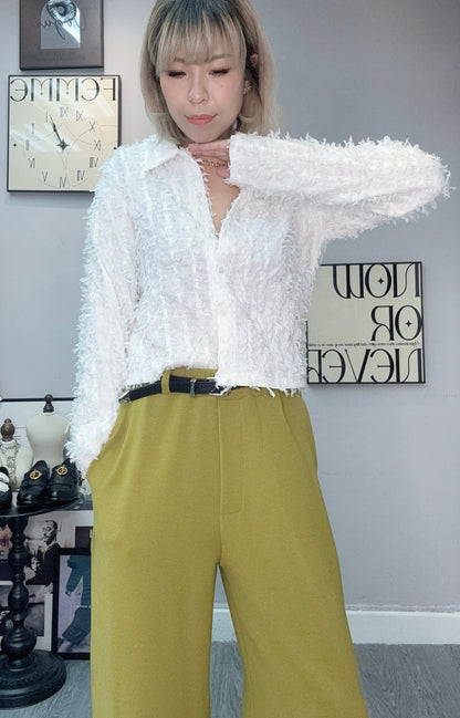 So so shirt collar cardigan #00385