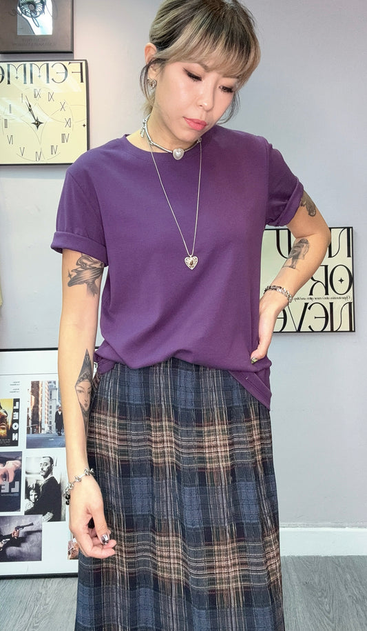 Plain short sleeves tee #00493