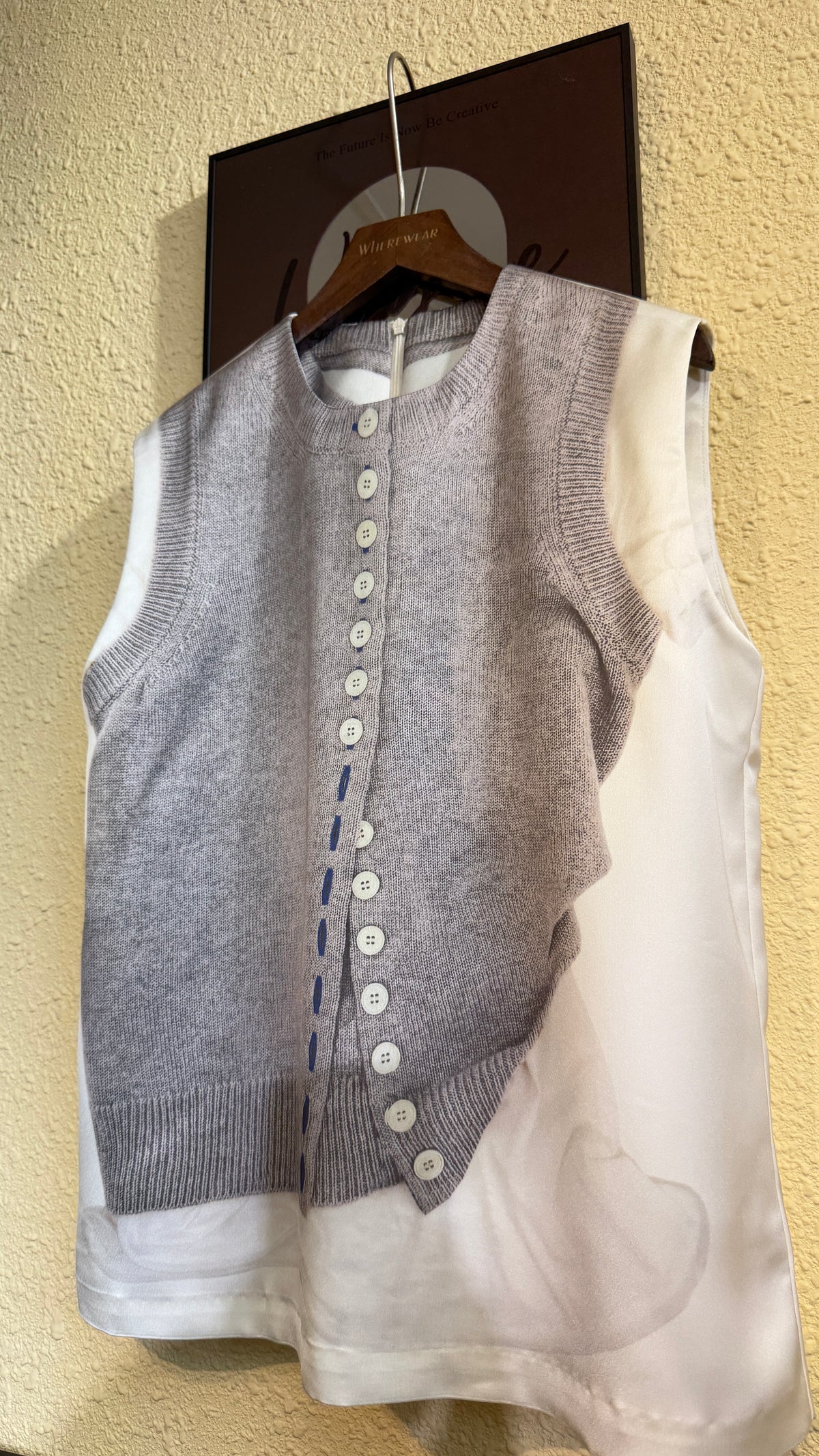 Silky printed sleeveless #00933