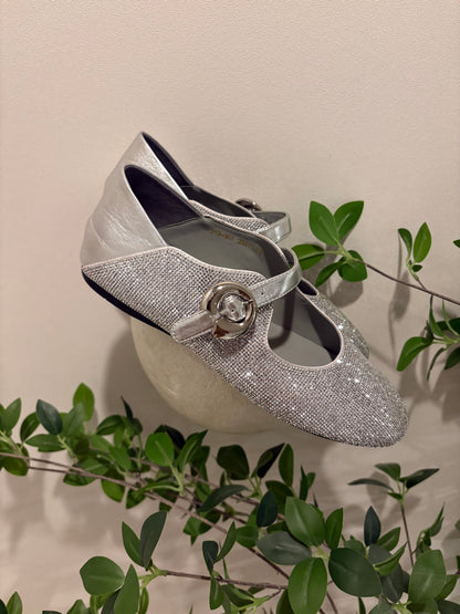 Glittering silver ballet shoes(pre order 7-21days)