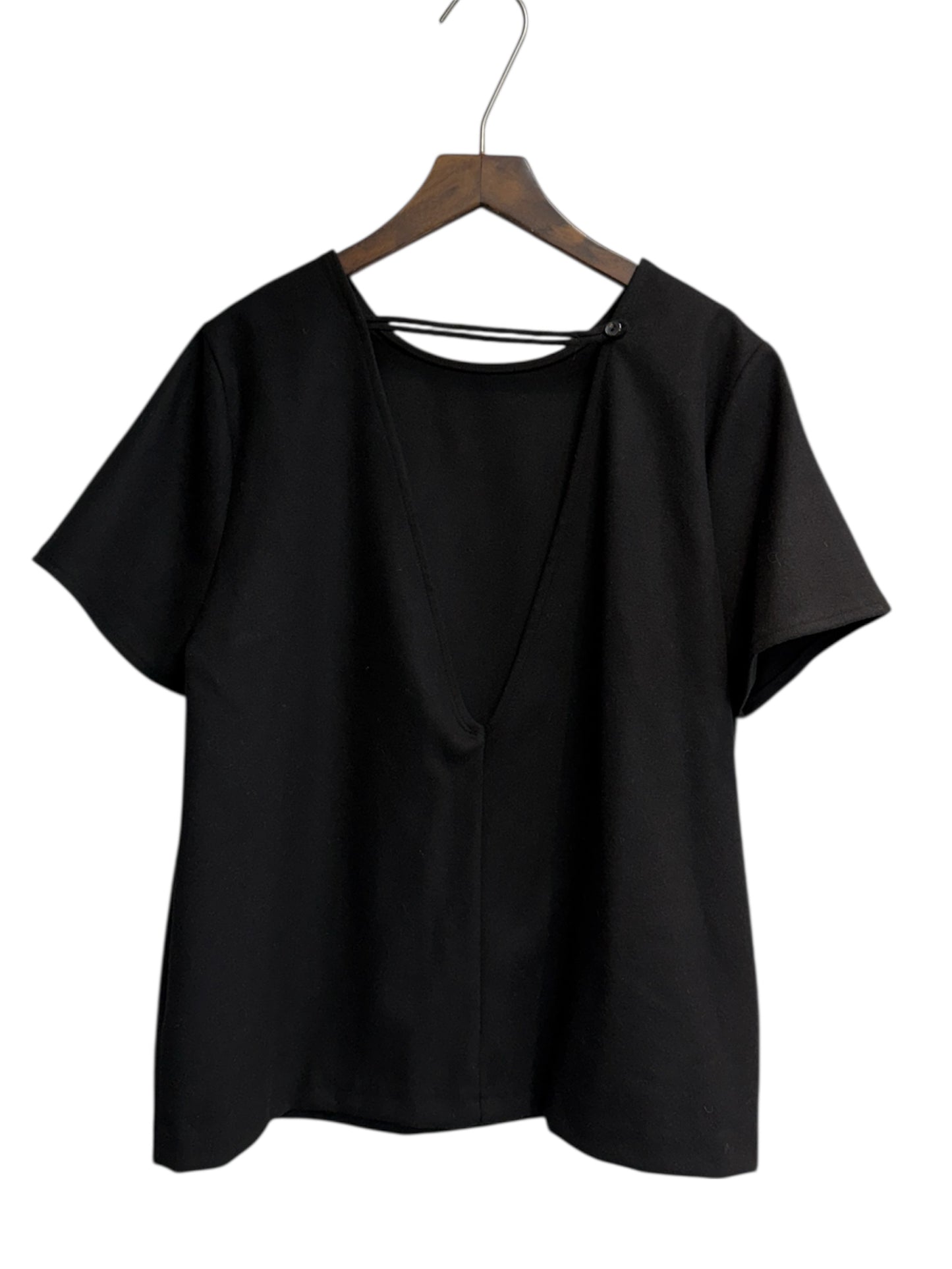 Back V short sleeves top #00057