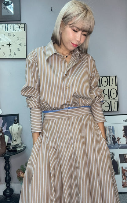 Striped shirt dress