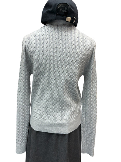 Silk X knit polo top