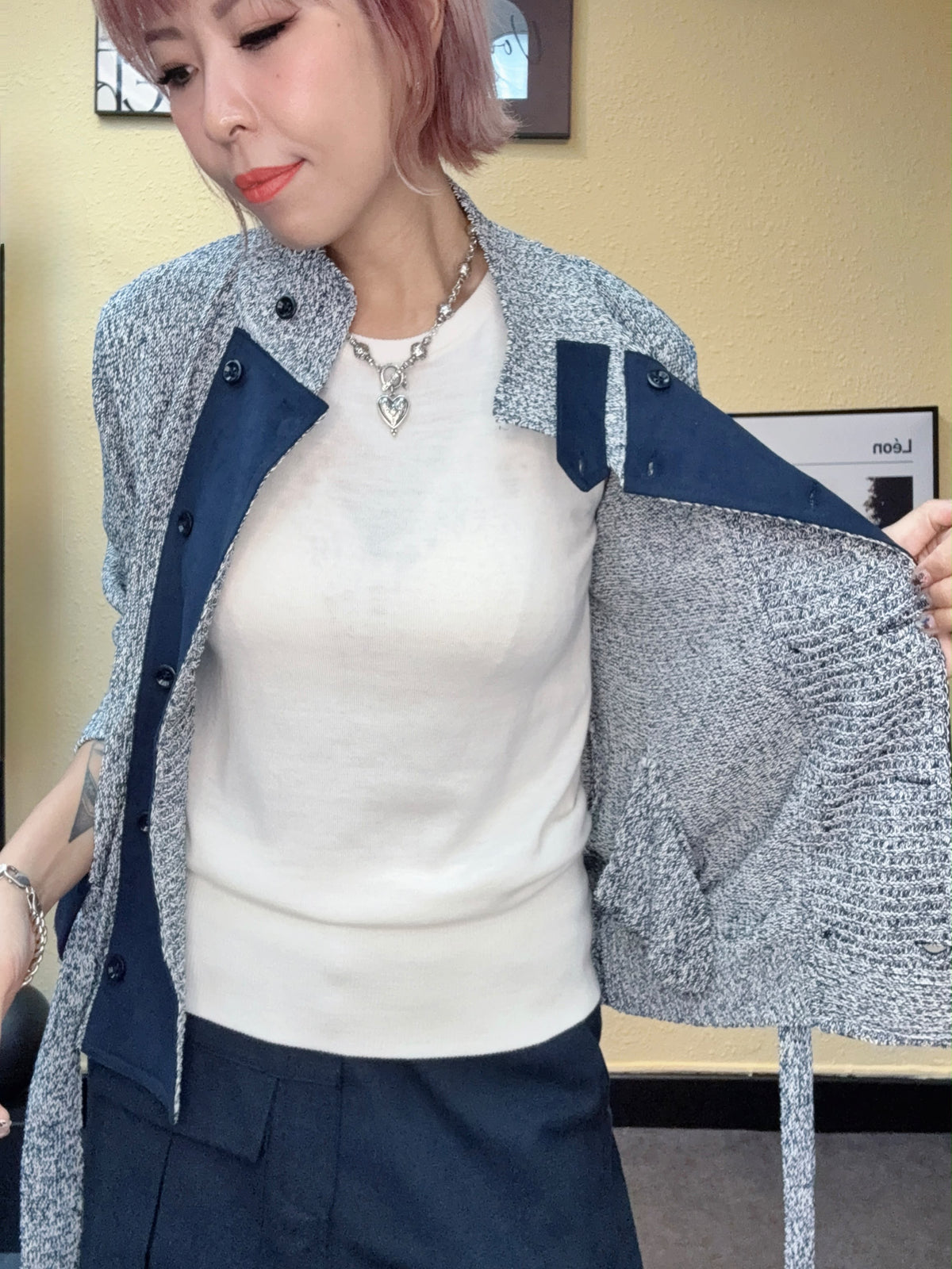 With belt knitted outer #00847