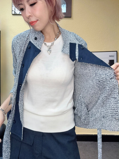 With belt knitted outer #00847