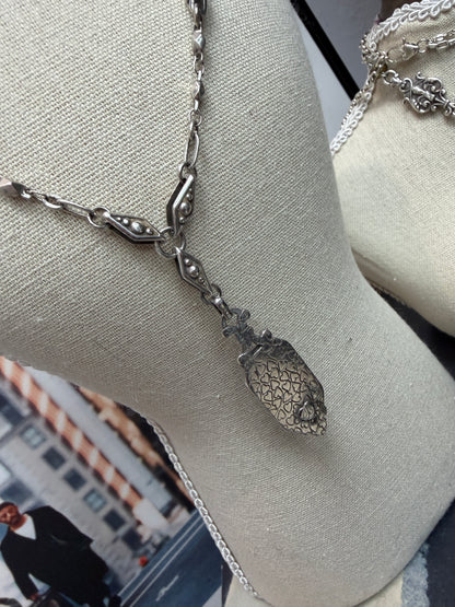 Tarnished silver necklace