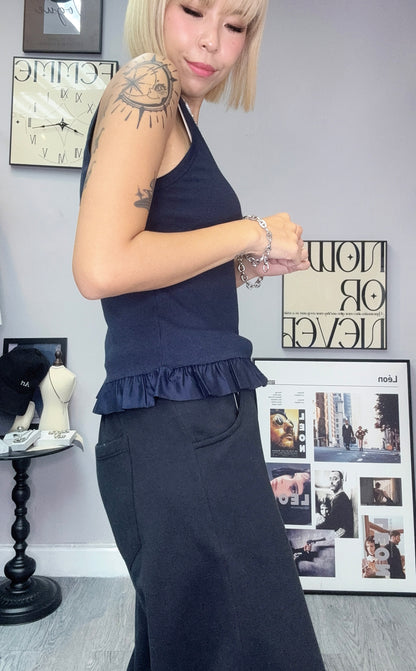 Ruffle hem vest
