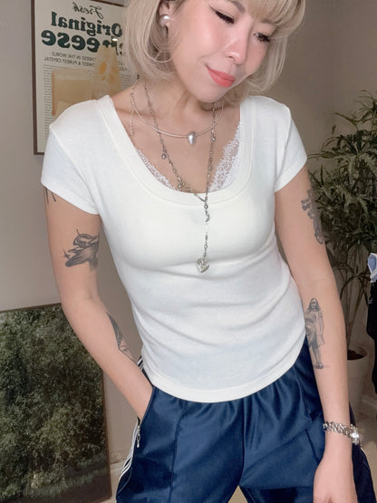 Round neck softy tee #00363