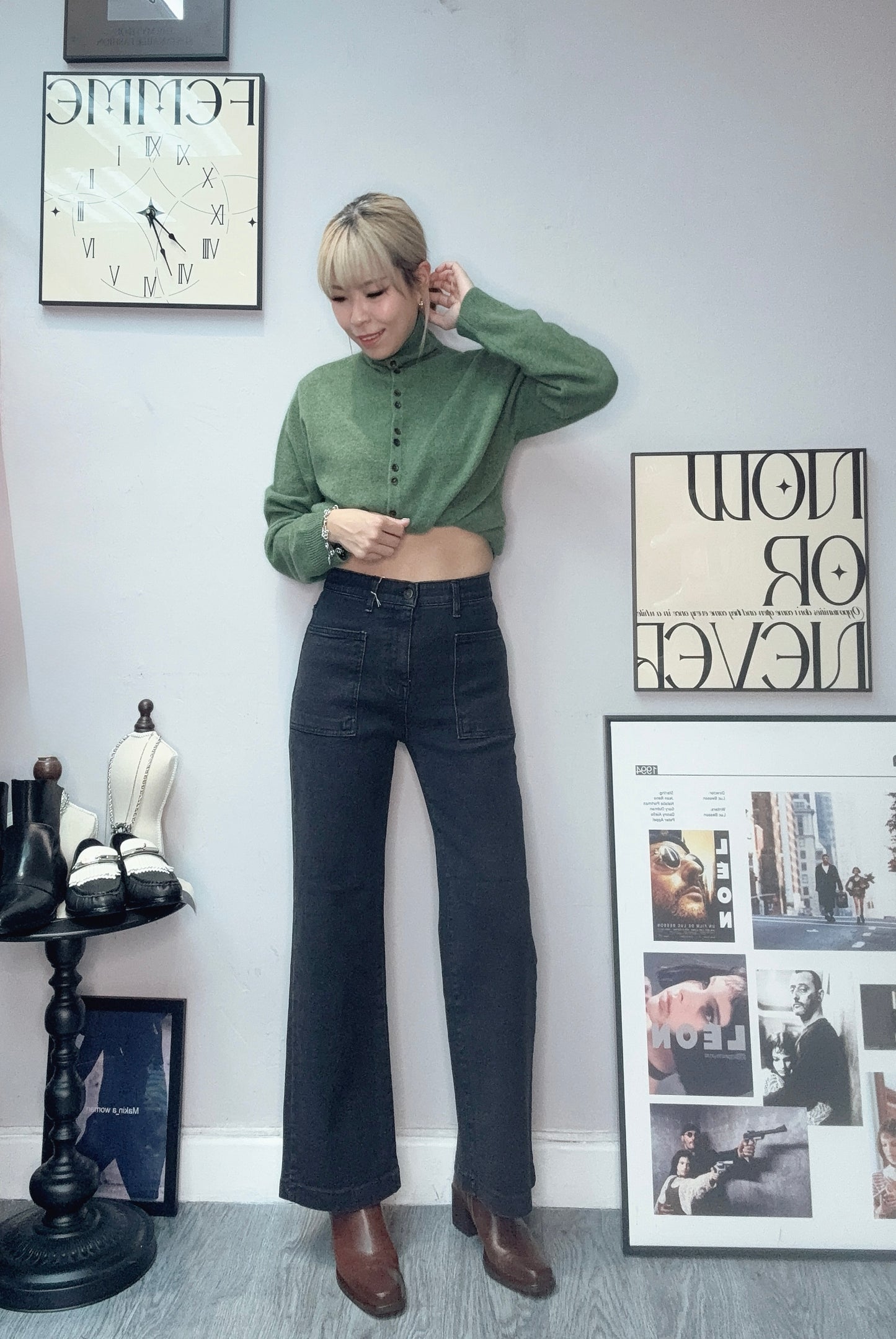 Front pocket Fit hip jeans #00174