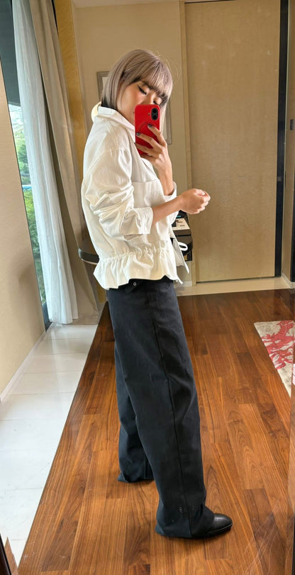 Stand collar tunic shirt jacket