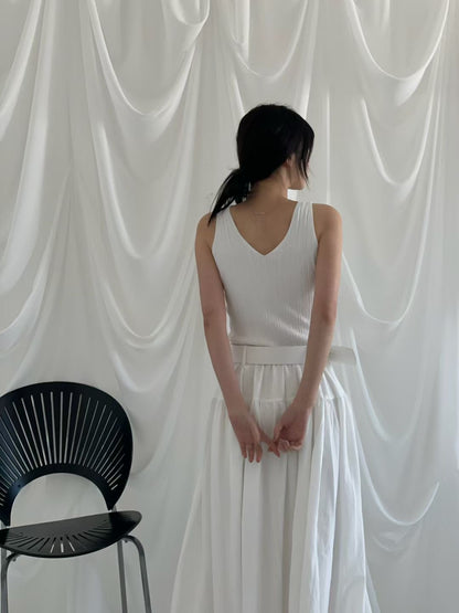 with belt knitted dress