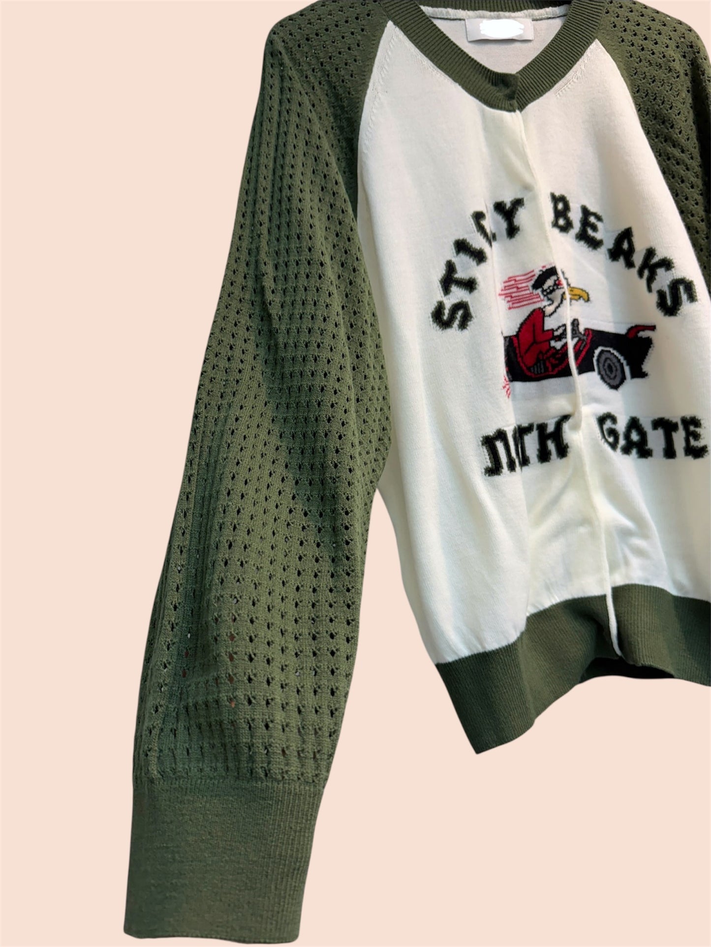 Cut out sleeves knit cardigan #00360