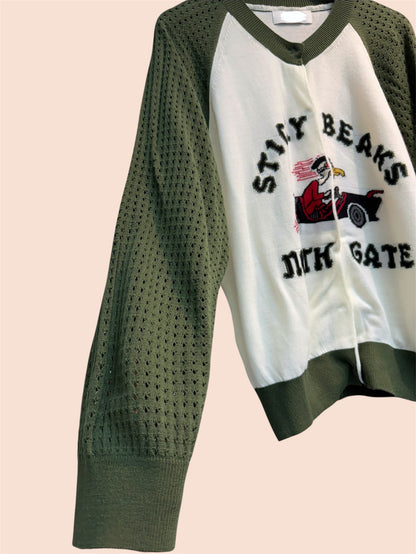 Cut out sleeves knit cardigan #00360
