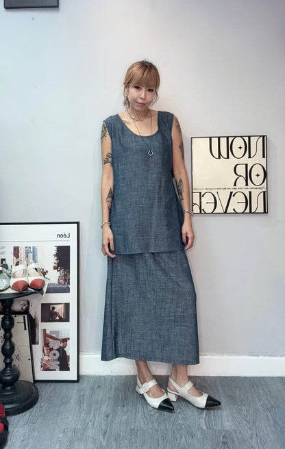 Full elastic plain skirt #00753