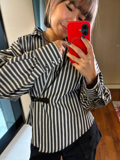 Side hook stripe shirt