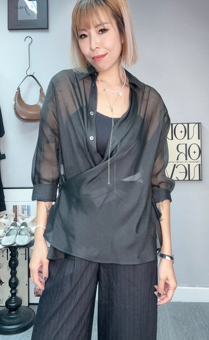 (-30%)See though blouse #00785