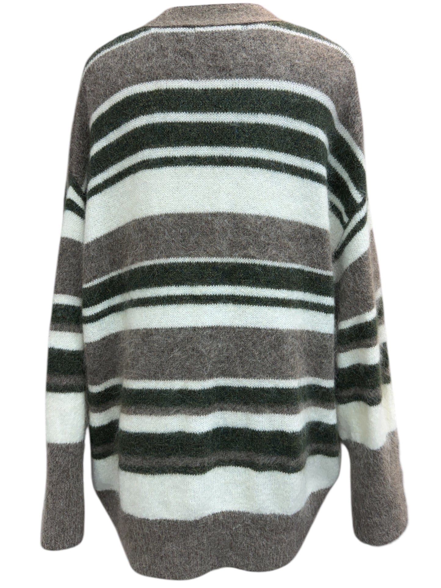 Striped wool cardigan #00054