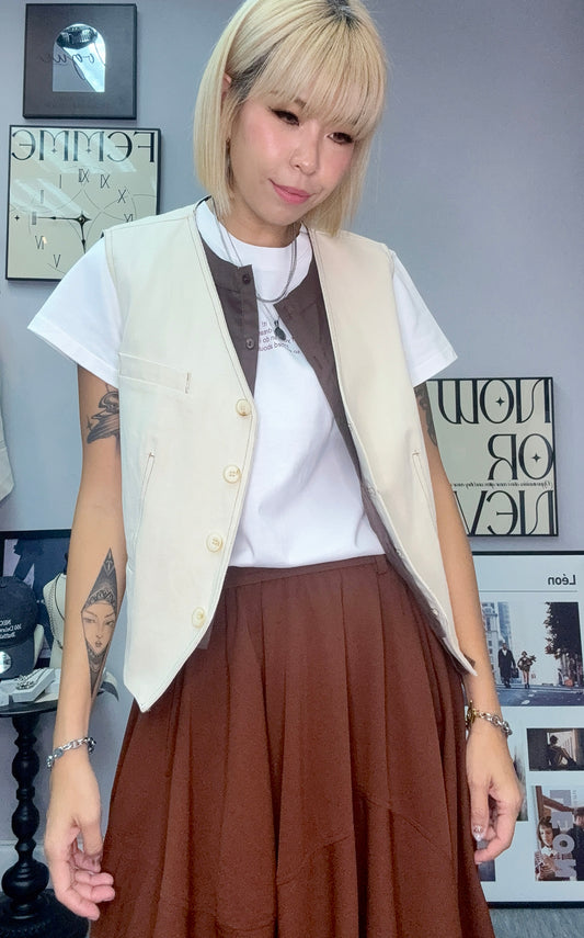 Shirt X denim vest jacket