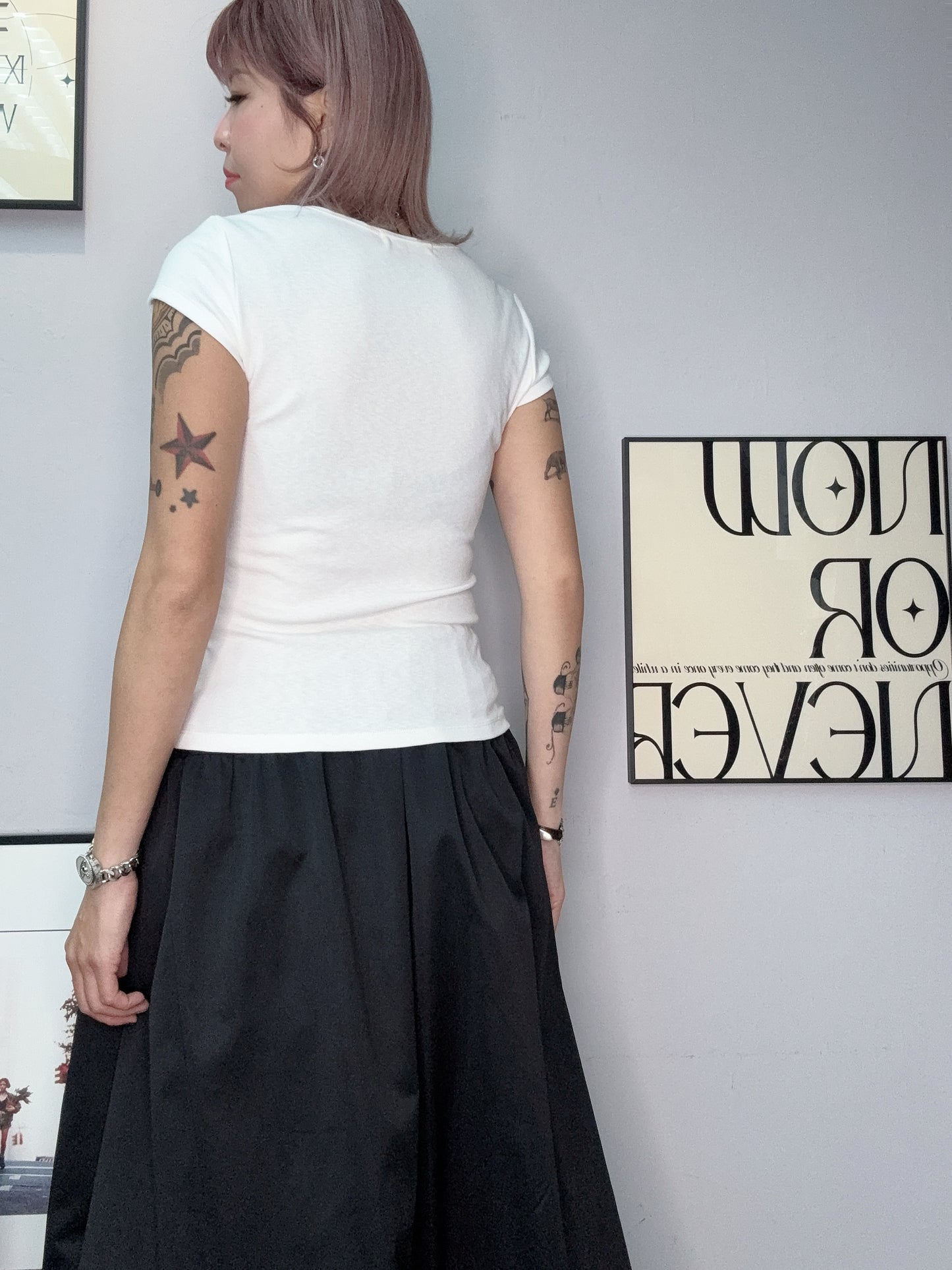 (-30%)Front knot short sleeves tee #00576