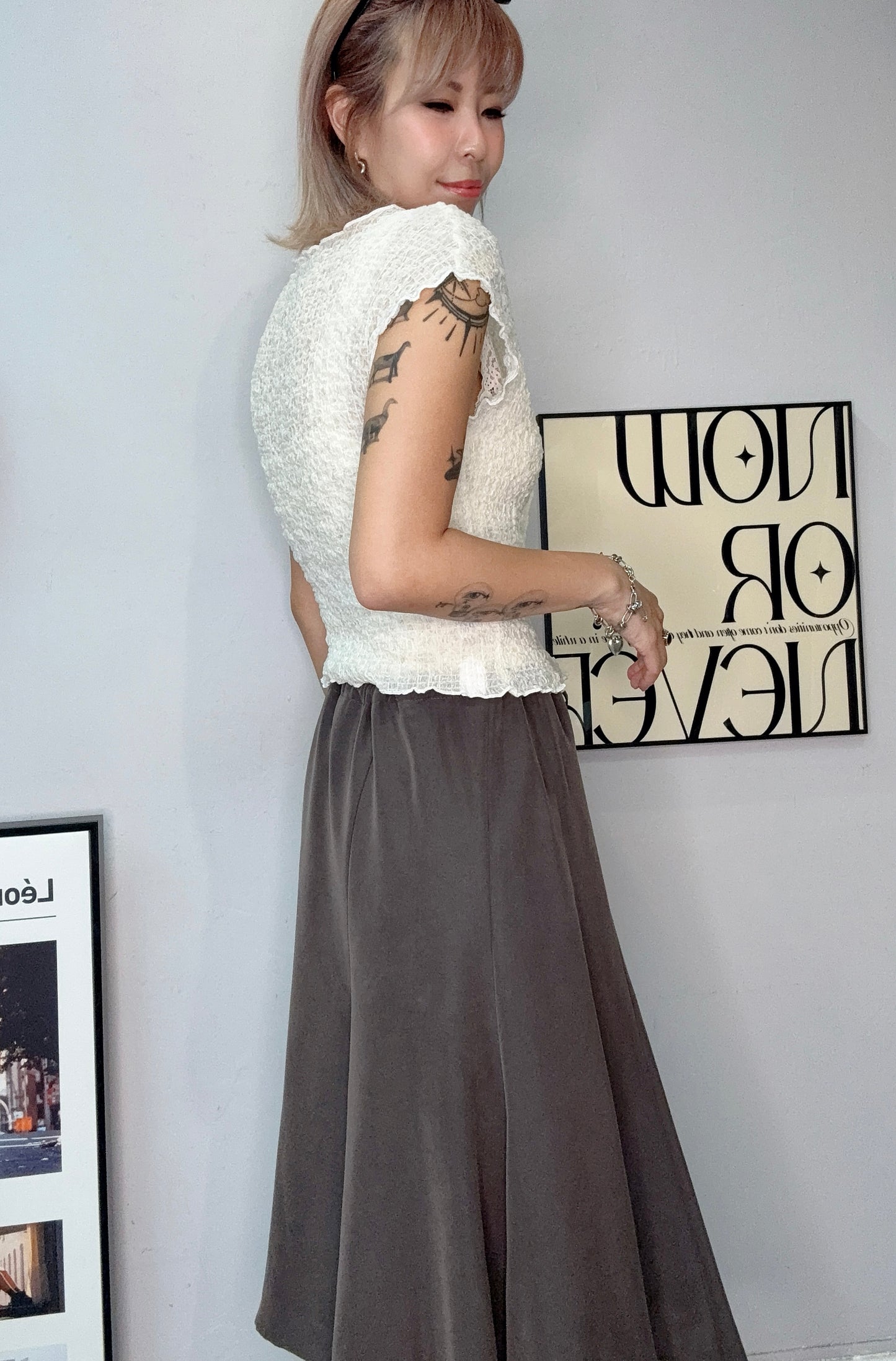 Embossed pattern blouse #00647