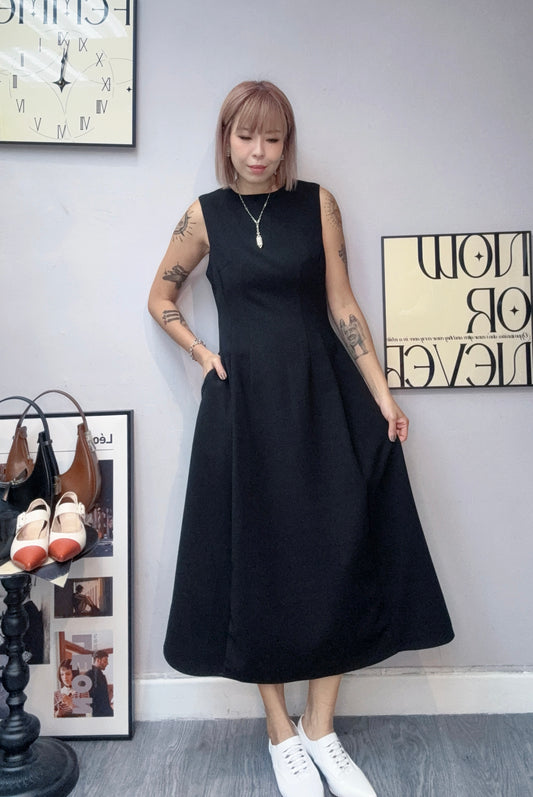 (-30%)Plain vest dress