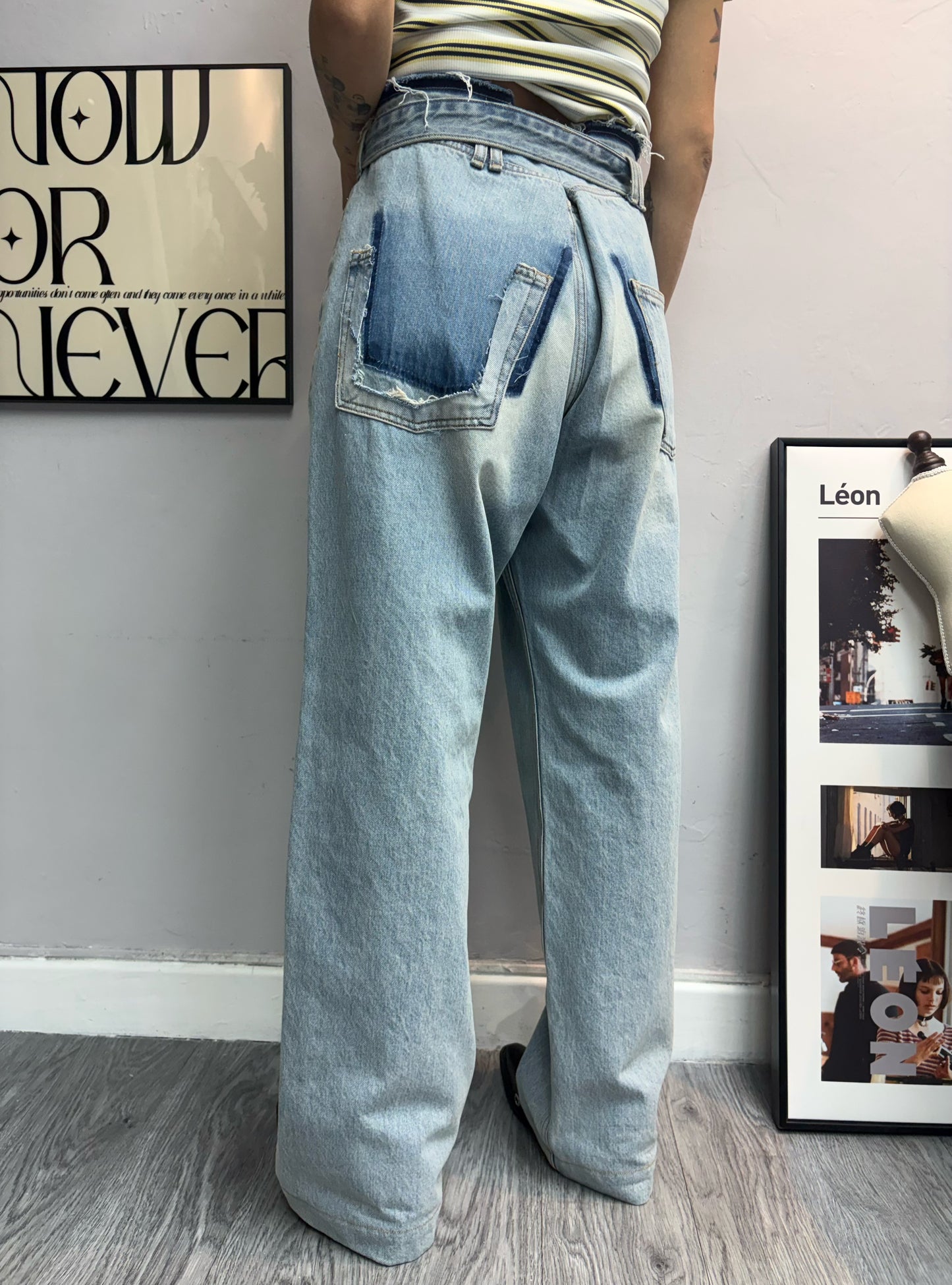 Wide waist jeans #00422