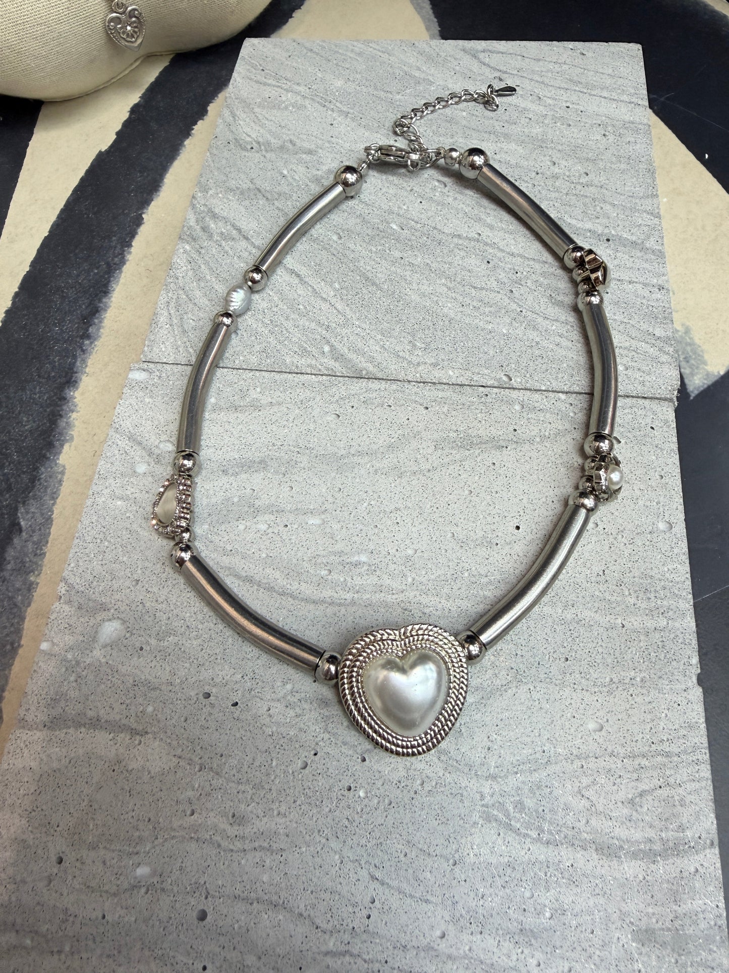 (-50%)Heart pearl necklace