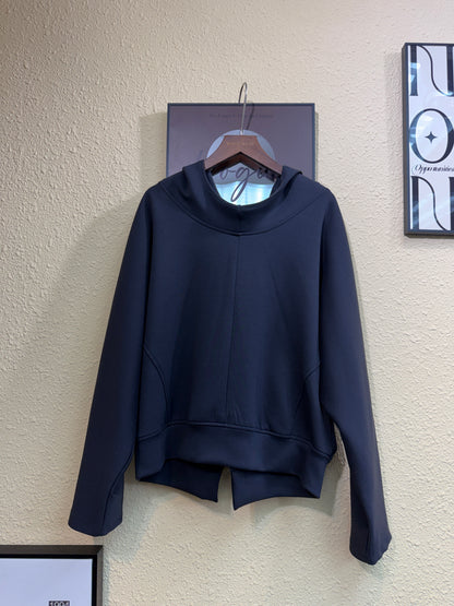 With hat space cotton hoodie #01024