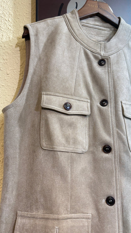 Suede vest outer #00945