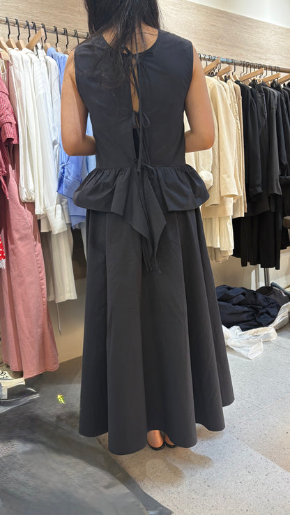 Back tie ruffles waist one piece #00520
