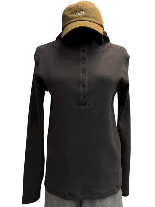 With hat front buttons cotton tee #00041