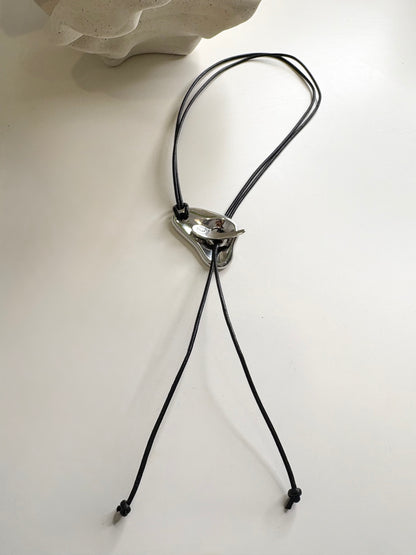 Silver bean shape necklace