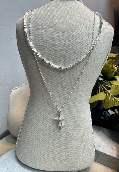 Star silver necklace