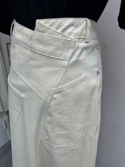 (-20% off)denim white skirt
