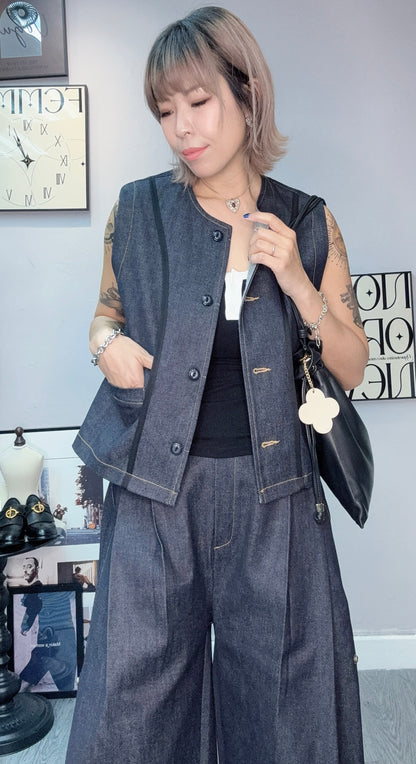 Lambskin drawstring bag