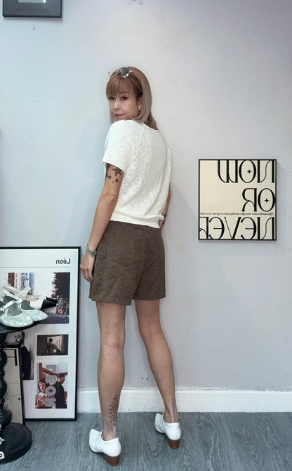Plain softy knitted top #00717