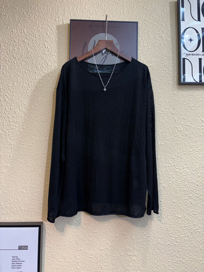 Mix knitted loose top