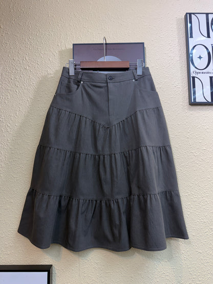 A-line tiered skirt #01013