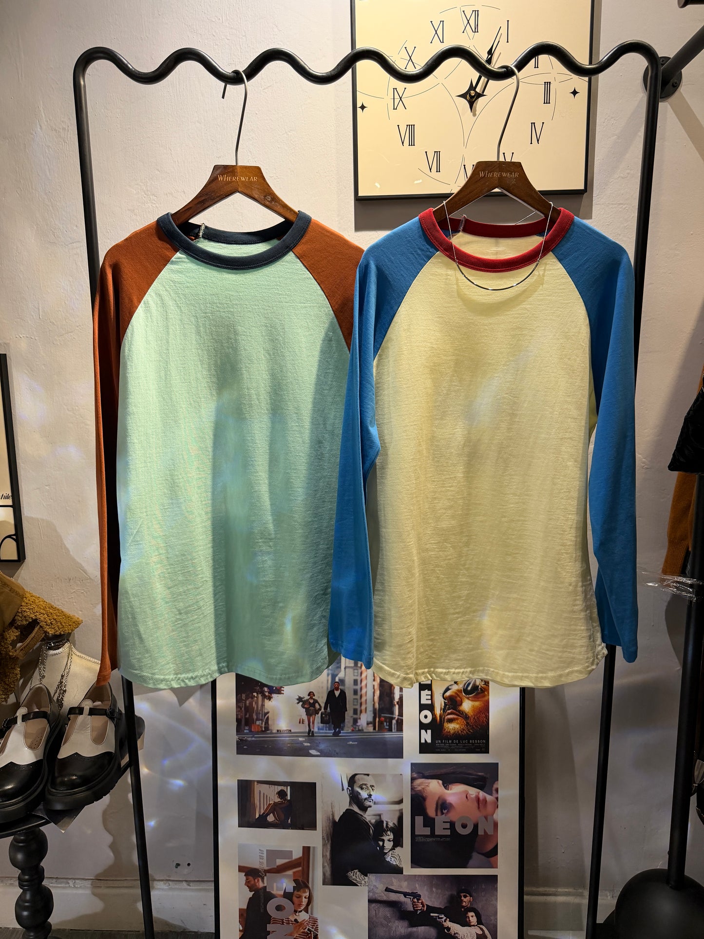 (-50%)back printed horn sleeves tee