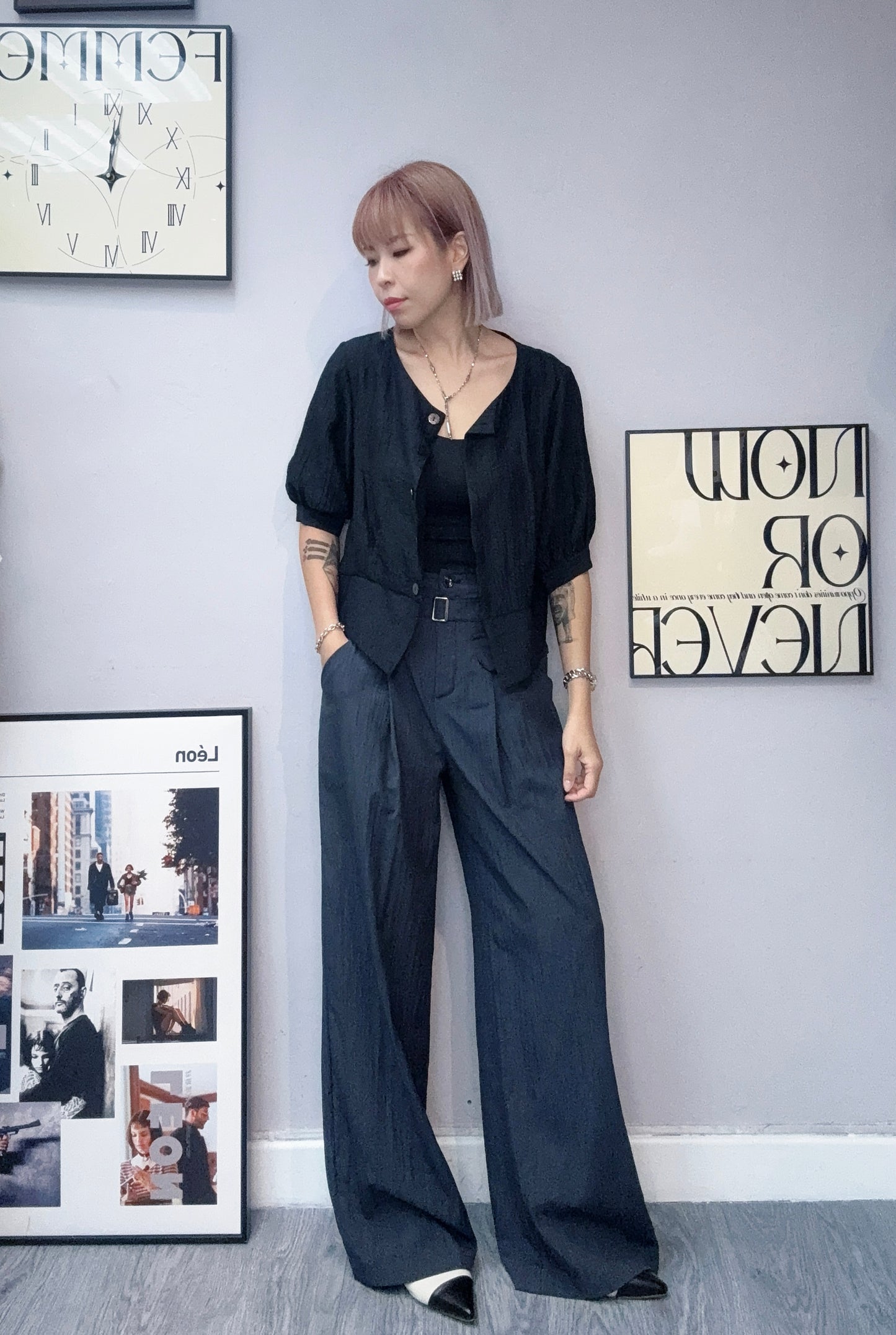 👍🏼Parachute middle waist trousers