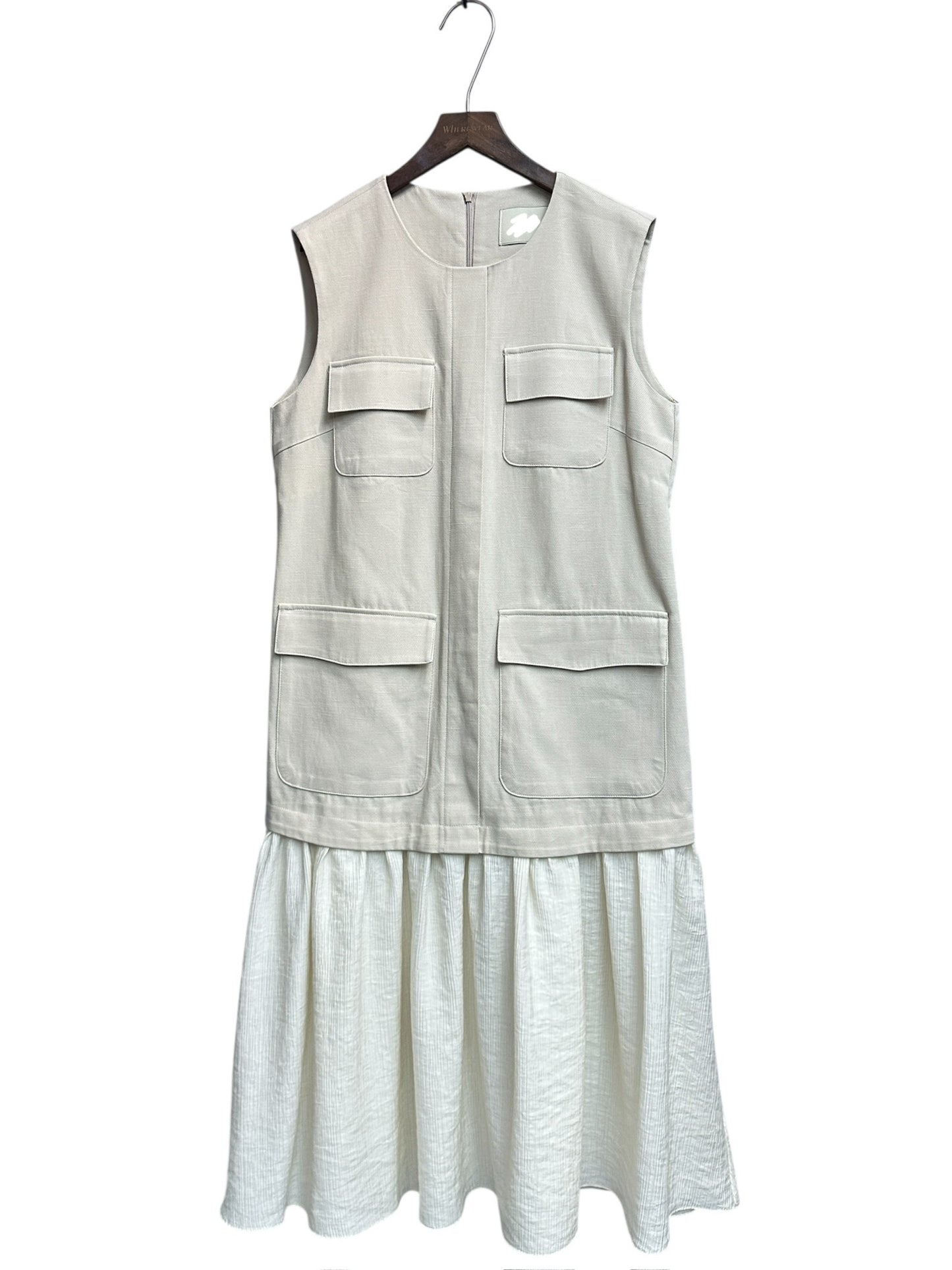 4-pockets vest dress