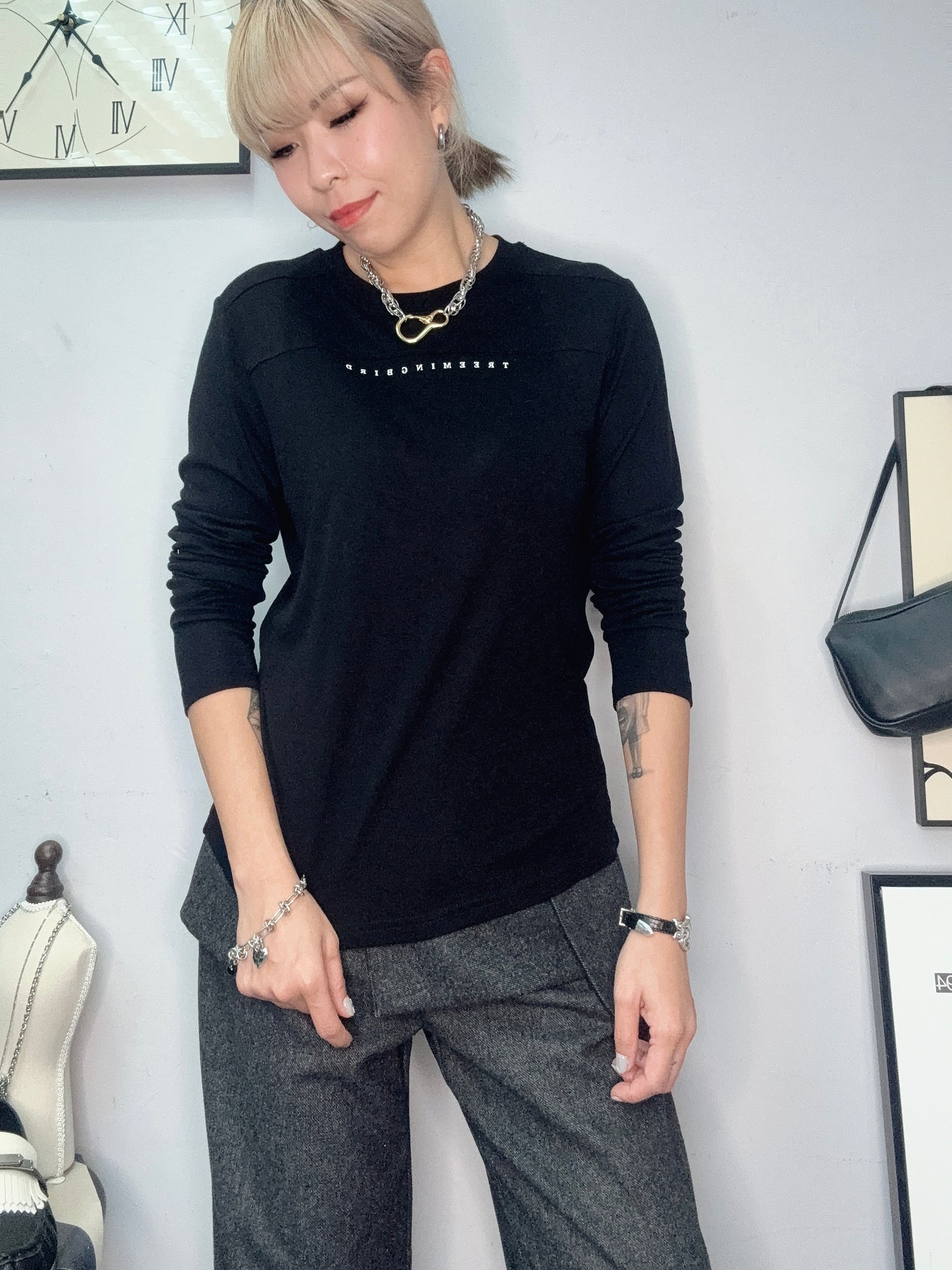 Softy wool Words long sleeves tee #00183