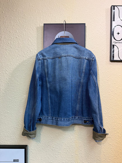 Shirt collar denim outer#00957